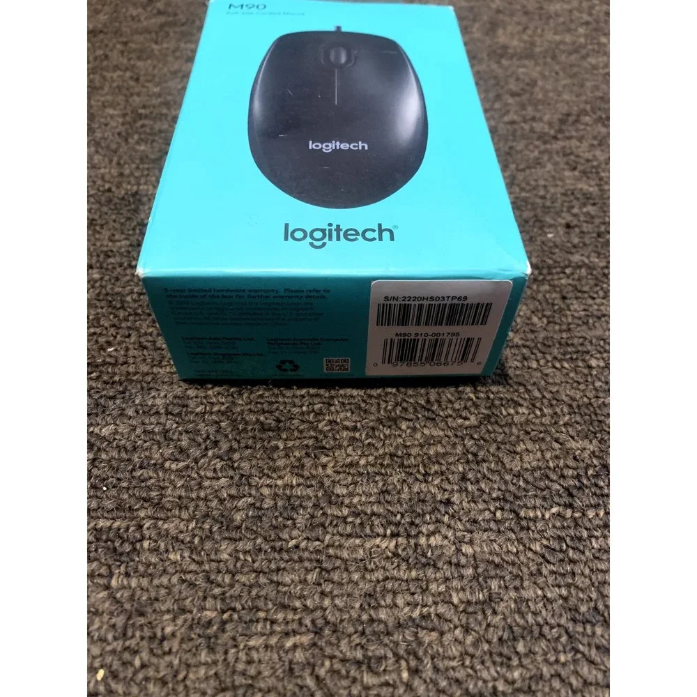 Logitech M90 (09785506675) Wired Optical Mouse NIB - (SEE PHOTOS)